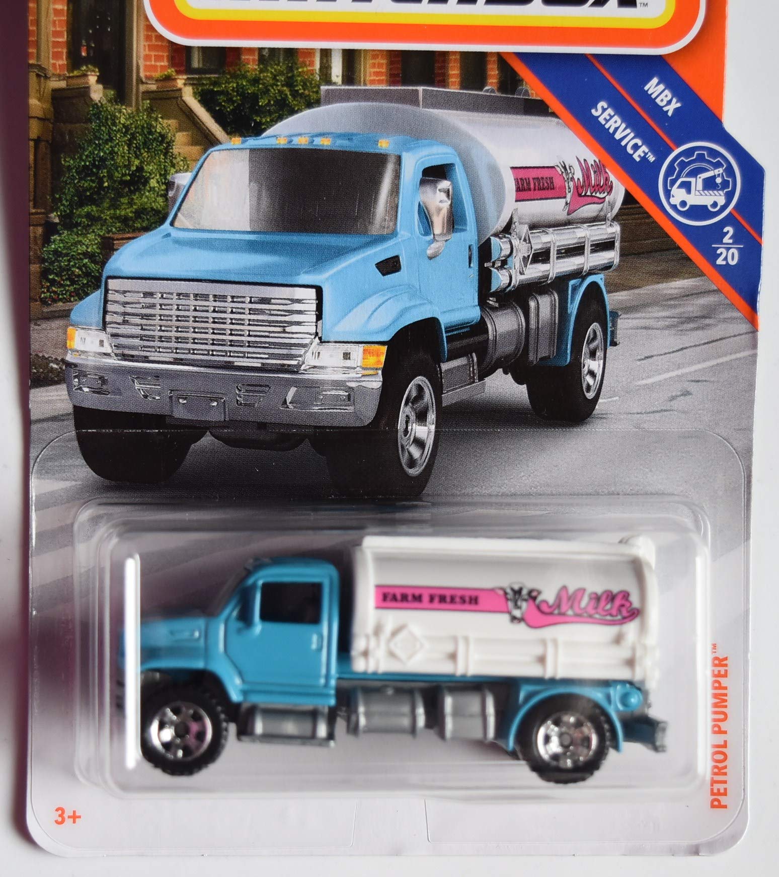 Amazon.com: Matchbox Blue/White Petrol Pumper Truck 2/20 : Toys